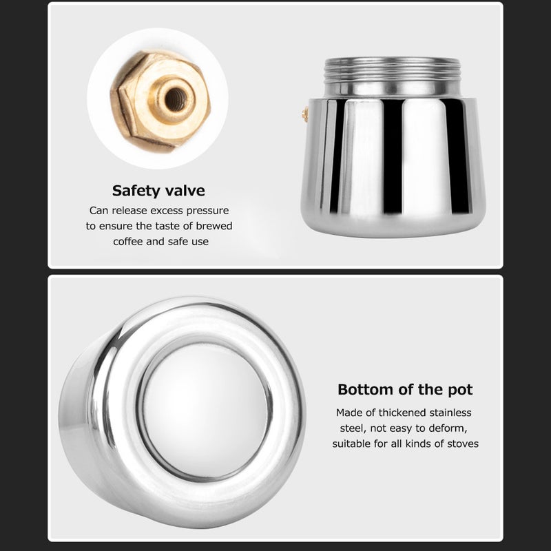 Coffeepot Stainless Steel Coffee Maker Portable Electric Mocha Latte Stove Espresso Filter Pot European Coffee Cup - Image 3