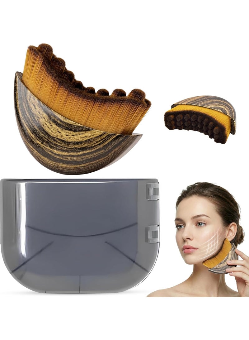 MJZ Lymphatic Contour Face Brush-Facial Dry Brush-Lymphatic Drainage Massager,Soft Dry Brushing Beauty Tool for Jawline, Chin & Facial Sculpting Designed to Fit Precisely and Relieve Fatigue - Image 1
