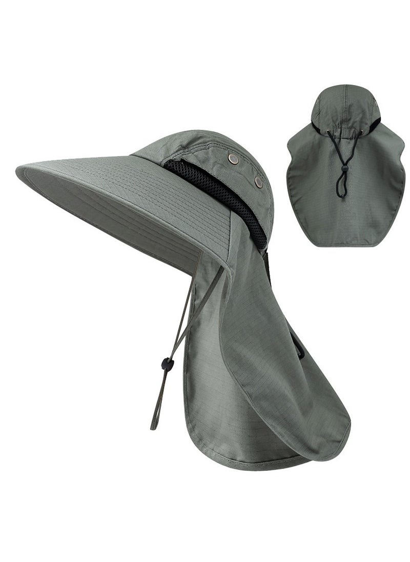 NIBEMINENT Summer Outdoor Sun Protection Hat Quick Drying Men's and Women's Sun Hat Large Overhang Shade Fisherman's Hat Mountain Fishing Hat  - Image 1