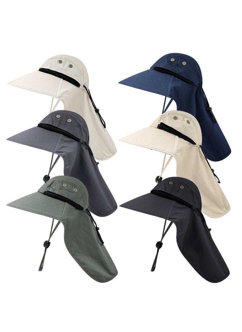 NIBEMINENT Summer Outdoor Sun Protection Hat Quick Drying Men's and Women's Sun Hat Large Overhang Shade Fisherman's Hat Mountain Fishing Hat  - Image 2