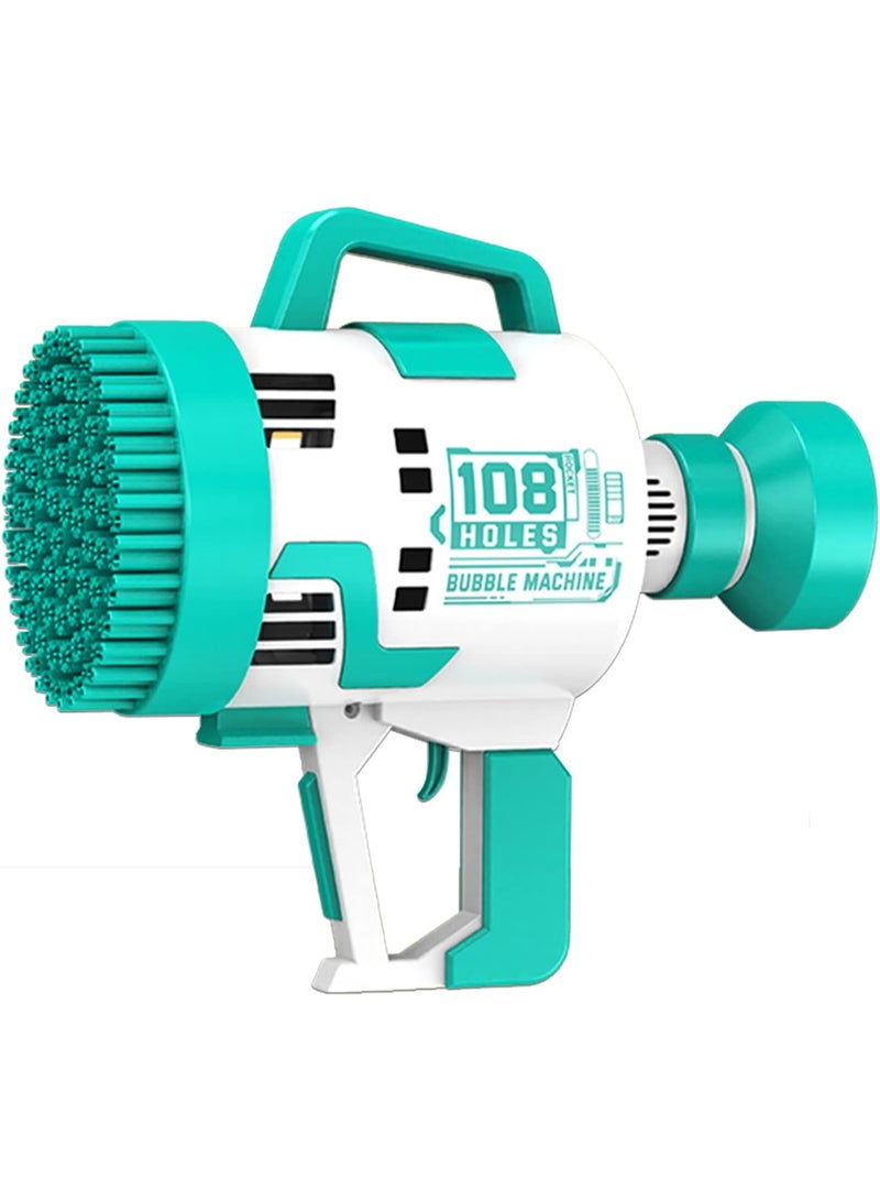 108-Hole Bubble Machine Gun for Kids – Battery Operated Bubble Blower with LED Lights – Fun Indoor & Outdoor Bubble Maker Toy  - Image 1