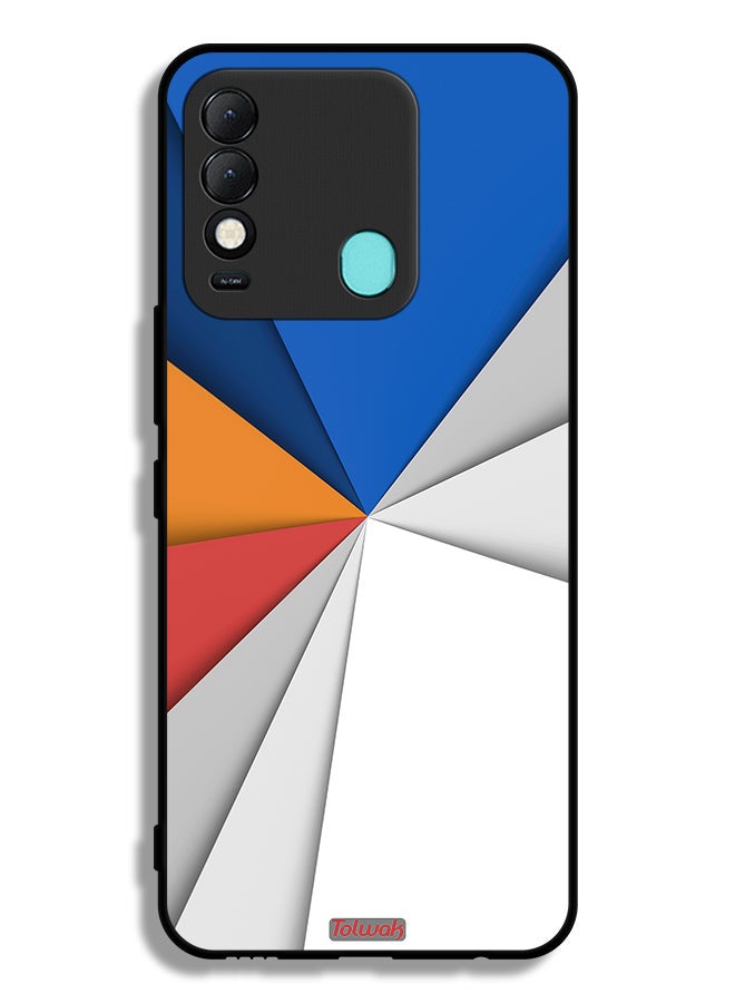 Tolwak Tecno Spark 8 Protective Case Cover Material Matches Abstract Art - Image 2