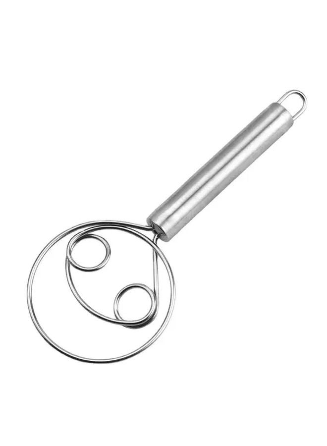 1 قطعة خلاط عجين يدوي من الفولاذ المقاوم للصدأ مع فتحتي خفق أدوات خبز يدوية - Image 1