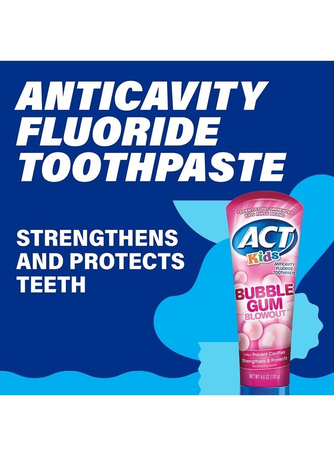 ACT Kids Anticavity Fluoride Toothpaste 4.6 oz. Bubble Gum Blowout  - Image 4