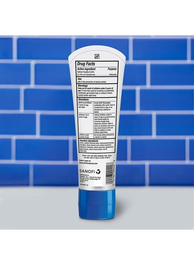 ACT Kids Anticavity Fluoride Toothpaste 4.6 oz. Bubble Gum Blowout  - Image 2