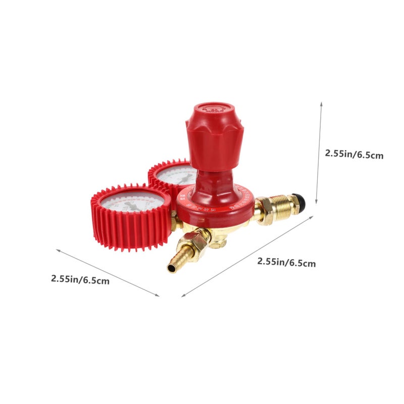 Dual Gauge CO2 Propane Regulator High Pressure Shockproof Gas Meter - Image 3