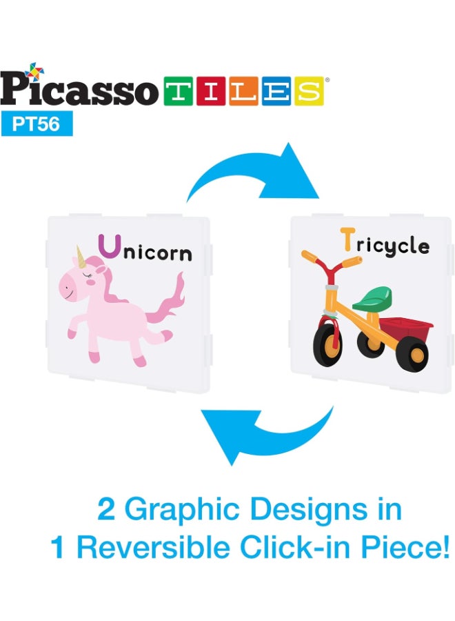PicassoTiles Picasso Magnetic Tiles Fundamental & Cognition Set 56pieces - Image 4