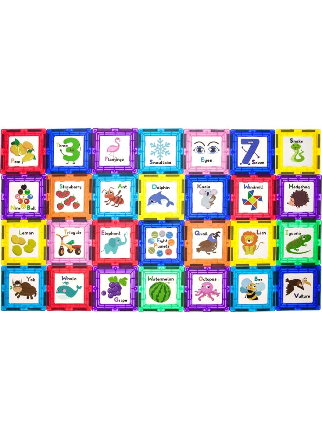 PicassoTiles Picasso Magnetic Tiles Fundamental & Cognition Set 56pieces - Image 1