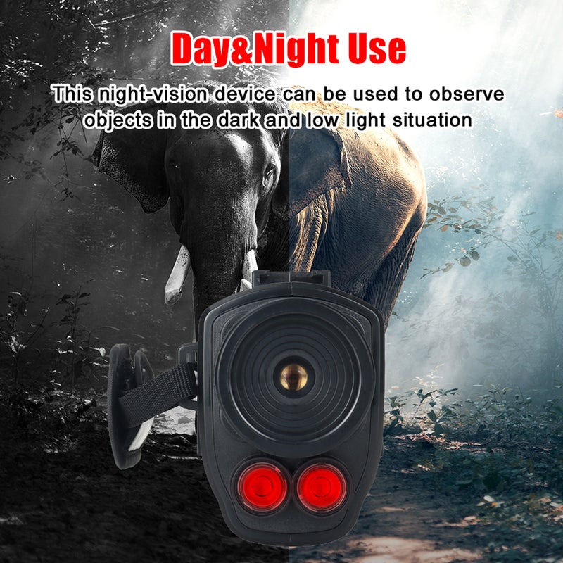 Portable Monocular Infrared Night-Visions Device Day Night Use Photo Video Playback Modes 5X Digital Zoom 300M Full Dark Viewing Distance for Outdoor Hunts Boating Journey - Image 2