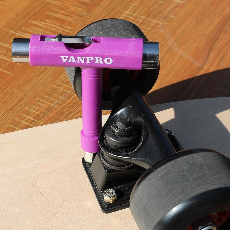 Vanpro skateboard tools skate tool all in one Used for installation and maintenance of various skateboards and roller skates，etc.(Snow Purple, Pack of 1) - Image 5