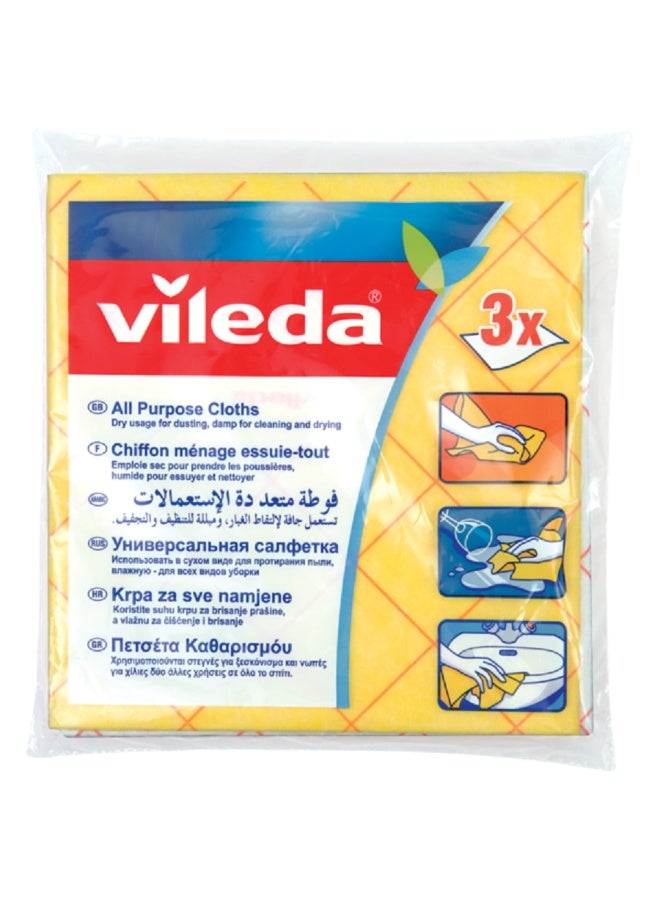فيليدا 3-Piece Breathable All Purpose Cleaning Cloths Multicolor 38 x 40inch VC11 - Image 4