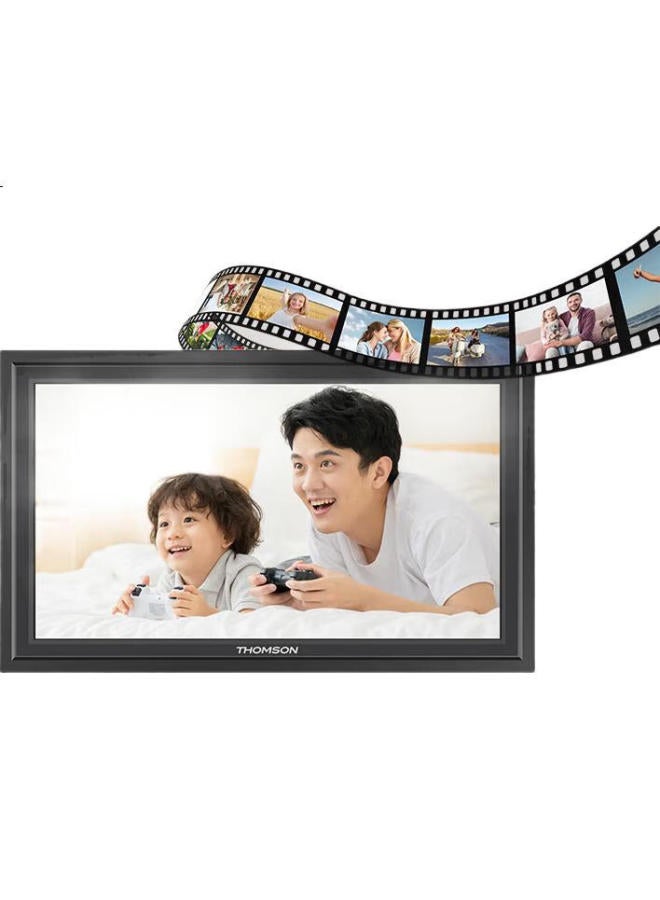 Thomson إطار صور رقمي من طراز طومسون بحجم 15.6 بوصة مع شاشة تعمل باللمس وعرض ألبوم إلكتروني، مشغل صور وفيديو منزلي، قاعدة أفقية ورأسية، هدية تذكارية - Image 2