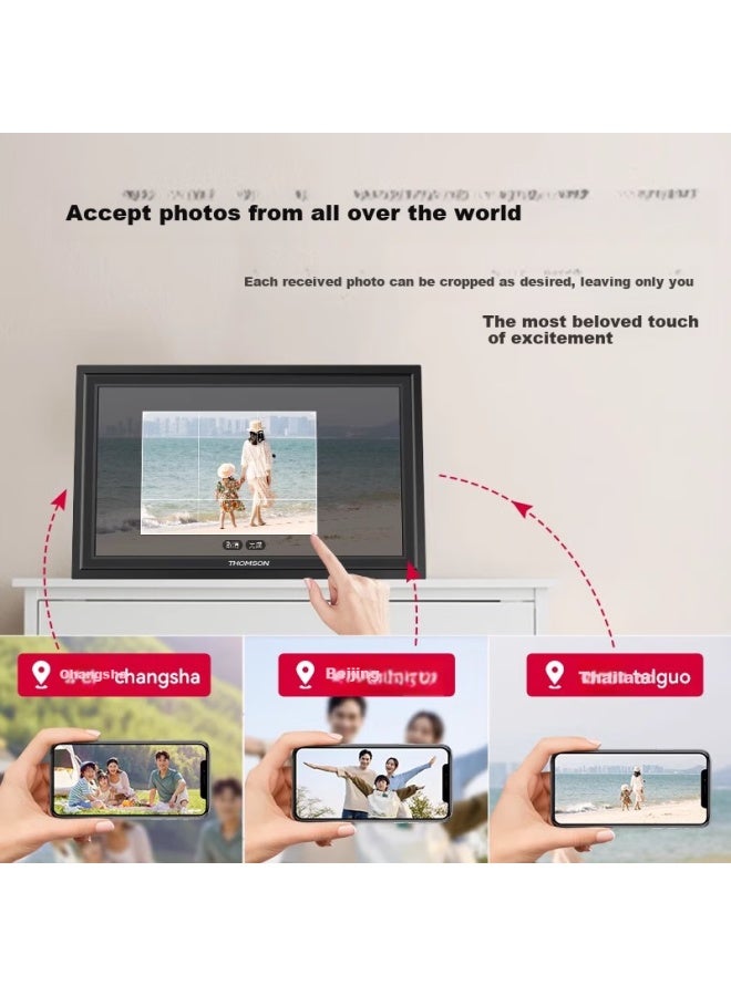 Thomson 15.6-inch Electronic Al Display Touch Screen Digital Photo Frame Home Photo Video Player Horizontal Vertical Stand Memorial Gift - Image 3
