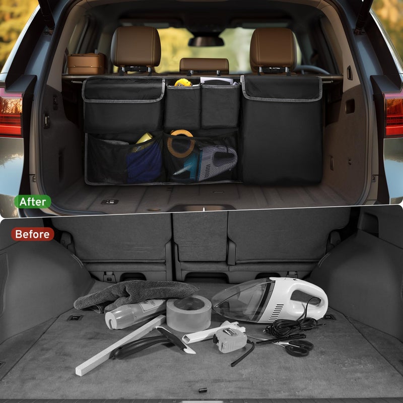 XHRING Car Trunk Organizer Backseat Hanging Storage Bag for Subaru Crosstrek Forester Outback Ascent Premium Sport Limited Base Touring XT SUV Accessories 2000-2025 2026 - Image 2
