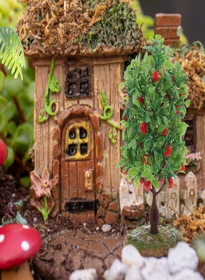 ARTIBETTER 6 Pcs Fruit Tree Model Small Green Faux Plant for Tabletop Decoration Realistic Fake Fruit Tree for Crafts and Architecture 8.25X4.13X3.93 Inch - Image 3