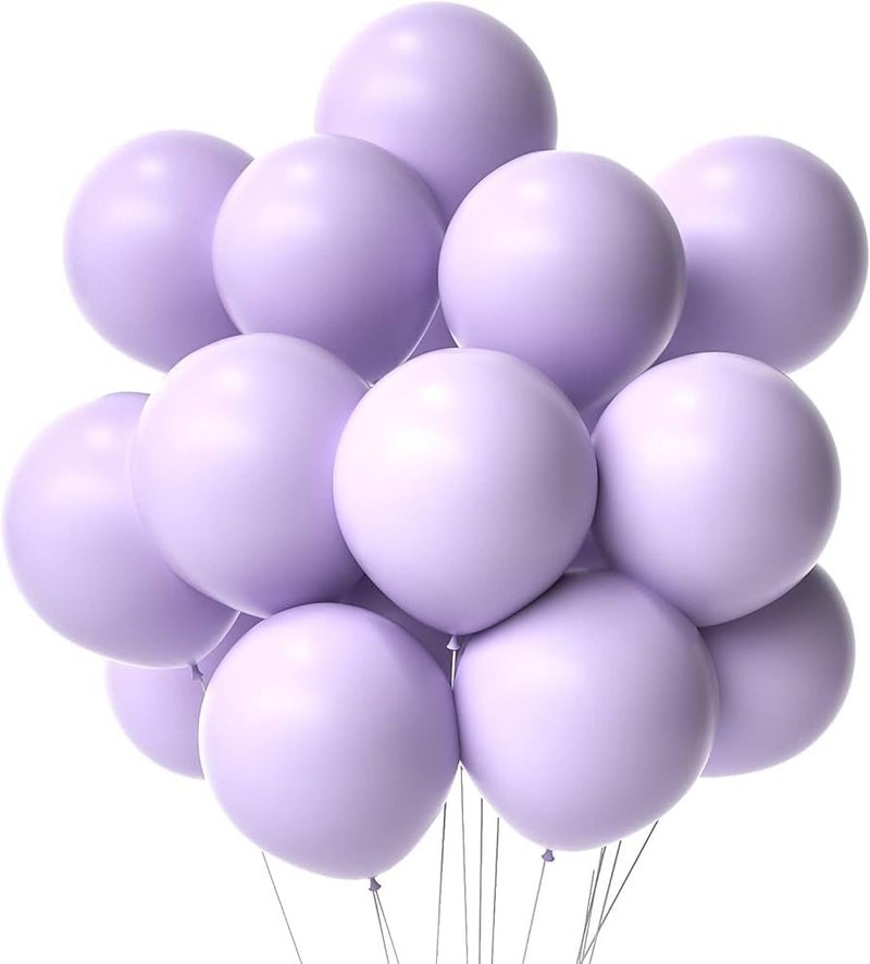 SOI Purple Decoration item 46 PCS | Metallic Pastel Balloons | Confetti Balloons For Decoration | Purple Decoration For Birthday (Purple White) - Image 3