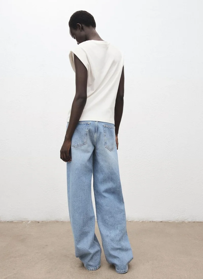 MANGO Cotton sleeveless t-shirt