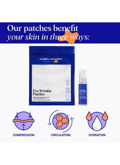 WRINKLES SCHMINKLES Wrinkles Schminkles Under Eye Wrinkle Starter Pack - Set of Reusable Under Eye Wrinkle Patches (3 pairs) + Silicone Patch Cleanser (2 oz) for Smoother Under Eyes & Fresh Look  - Image 2