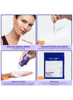 WRINKLES SCHMINKLES Wrinkles Schminkles Under Eye Wrinkle Starter Pack - Set of Reusable Under Eye Wrinkle Patches (3 pairs) + Silicone Patch Cleanser (2 oz) for Smoother Under Eyes & Fresh Look  - Image 4