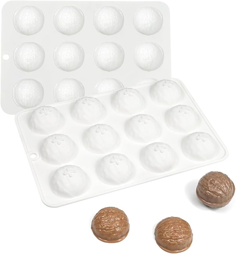 mostsom Silicone Mold Mousse Mold Round Shape Mousse Mould Silicone Cake Mold Baking Tool Dessert Bakeware (B_ Walnut) - Image 2