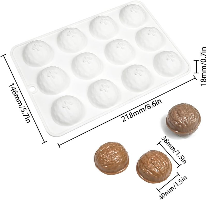 mostsom Silicone Mold Mousse Mold Round Shape Mousse Mould Silicone Cake Mold Baking Tool Dessert Bakeware (B_ Walnut) - Image 3