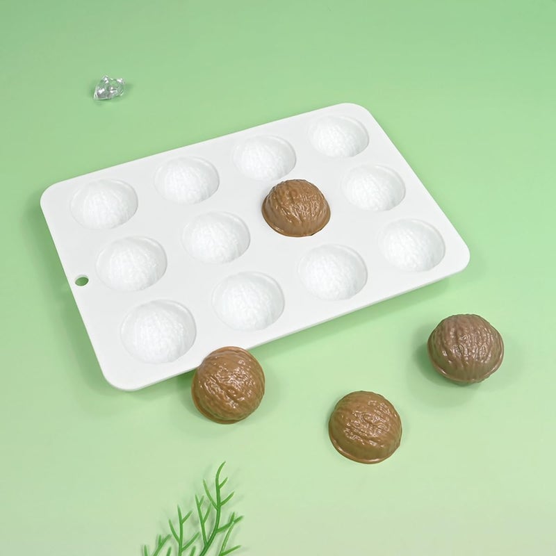 mostsom Silicone Mold Mousse Mold Round Shape Mousse Mould Silicone Cake Mold Baking Tool Dessert Bakeware (B_ Walnut) - Image 5