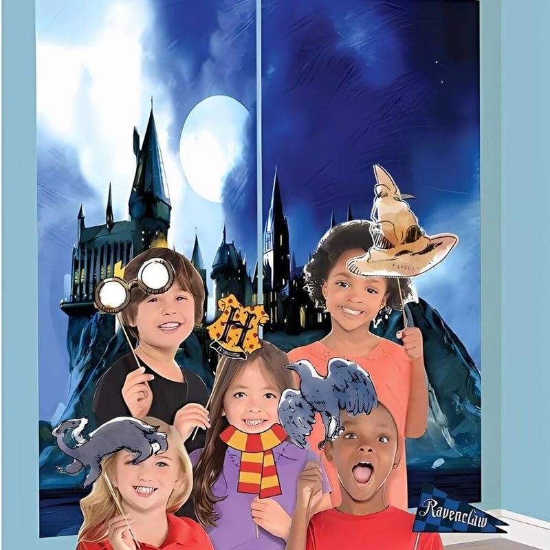Unique Harry Potter Multicolor Photo Booth Props (8 Pc) | Perfect For Magic Themed Events & Celebrations - Image 2