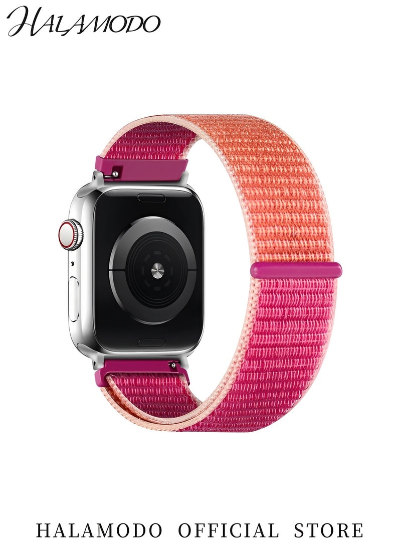 هالامودو أربطة نايلون لساعة Apple Watch Series 3 2 1، حزام فيلكرو رياضي ناعم بديل، أحزمة قابلة للتعديل وقابلة للتمدد وجيدة التهوية للرجال والنساء - Image 2