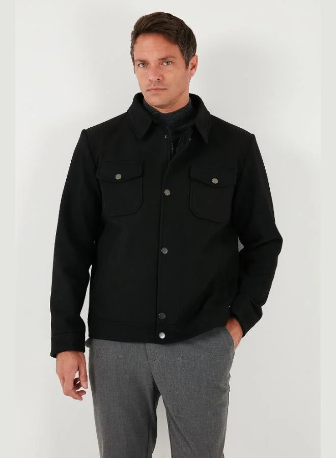 Buratti  Buratti Slim Fit Jacket Collar Lined Cashmere Coat Men's COAT 58400347 for Men | Best Price UAE