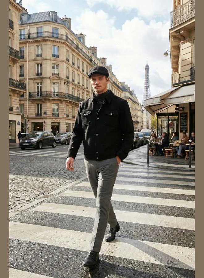 Buratti Slim Fit Jacket Collar Lined Cashmere Coat Men's COAT 58400347