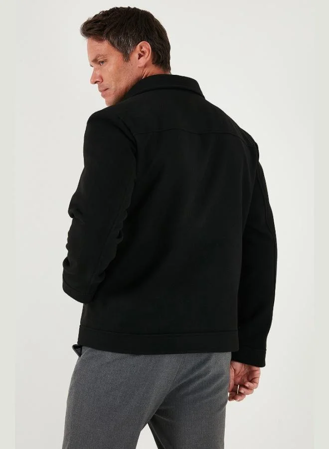 Buratti  Buratti Slim Fit Jacket Collar Lined Cashmere Coat Men's COAT 58400347 for Men | Best Price UAE