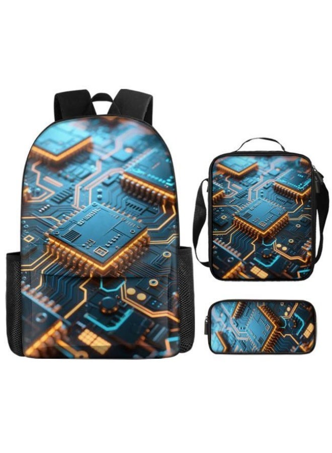 [Super new special offer] Cartoon theme bag three-piece set | double-shoulder + hand-held + storage pen bag | gift self-use good-looking - 189  - Image 2