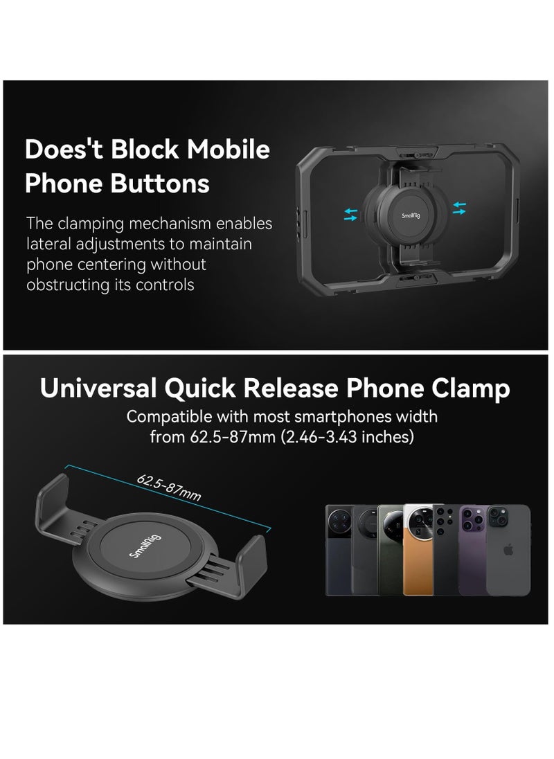Generic Universal Quick Release Phone Cage, Aluminium Alloy Magnetic Smartphone Video Rig Support for Apple MagSafe, Sturdy Phone Video Stabilizer Case for iPhone for Samsung for Huawei and More-4299  - Image 4