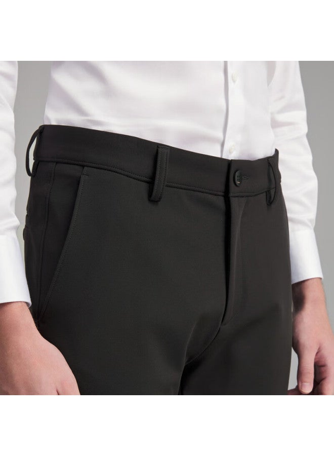 Youngor Men's Pants Autumn And Winter Youth Men's Business Casual Warm Trousers Black 175/82a - Image 3