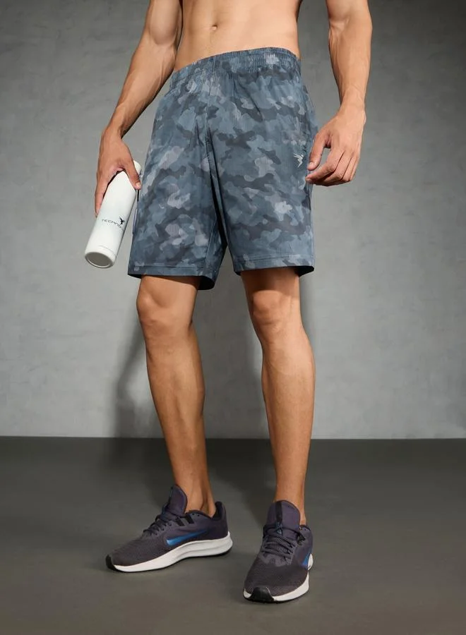 Technosport Technosport Solid 2-Way Stretch Camouflage Shorts