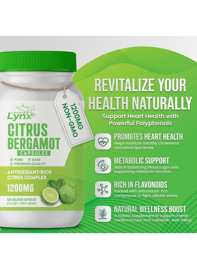 Leaping Lynx Citrus Bergamot Capsules 1200mg - Heart & Cholesterol Support Supplement - 120 Capsules, 60-Day Supply - Antioxidant Flavonoids & Polyphenols - Non-GMO, Natural, Cardiovascular Health for Men & Women - Image 5