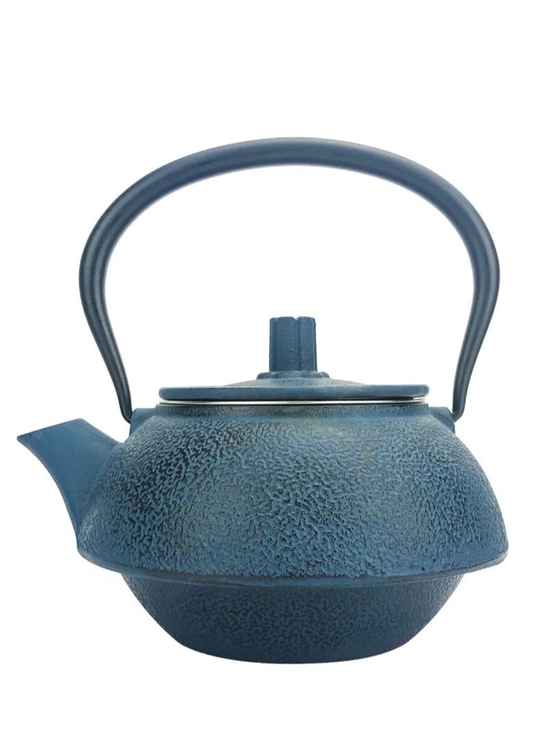 Tealand Cast Iron Teapot Coated with Enameled Interior With Stainless Steel Infuser Tea Kettle 1.0 Liter Blue  - Image 1