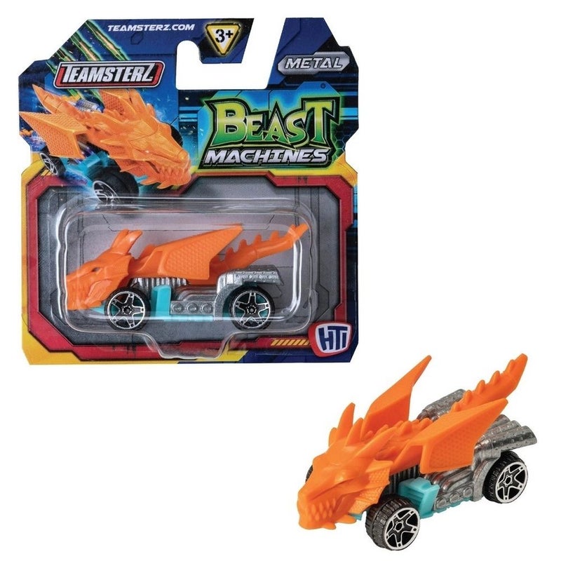 Teamsterz - Beast Machine Metal 3 Inch Orange Dragon Car - BM005-1A - 1417432 - Image 1