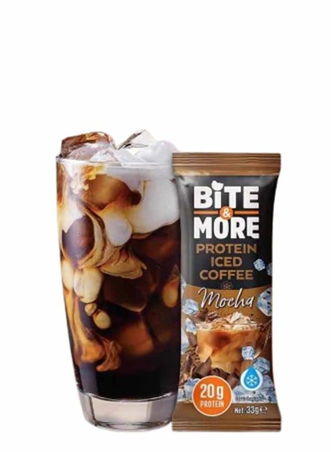 BITE & MORE PROTEIN ICED COFFEE,MOCHA FLAVOUR 33Gram pack of 10 - Image 2