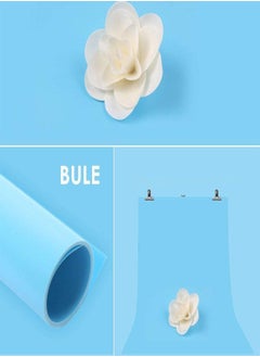 PADOM Padom (120x200cm) Photography Backdrop Matte PVC Background Paper for Photo Video Photography Studio (BLUE)  - Image 2