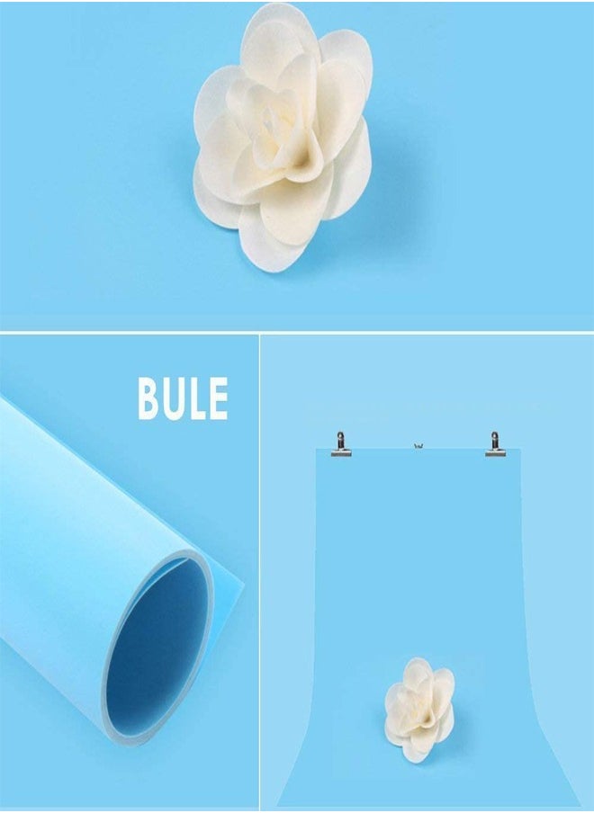 PADOM - Padom (120x200cm) Photography Backdrop Matte PVC Background Paper for Photo Video Photography Studio (BLUE) - Image 1
