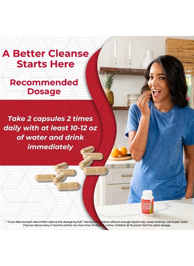 Health Plus Super Colon Cleanse Capsules With Herbs And Acidops, 500Mg, 60 Count  - Image 4