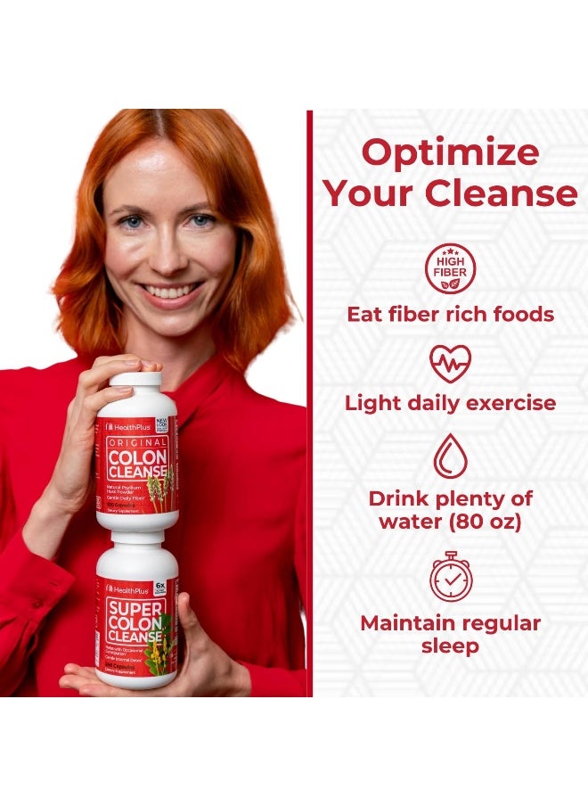 Health Plus Super Colon Cleanse Capsules With Herbs And Acidops, 500Mg, 60 Count  - Image 5