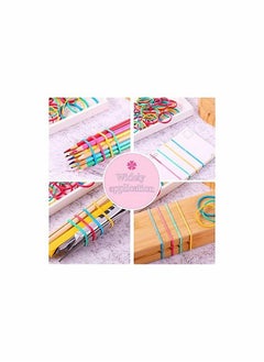 KASTWAVE Rubber Band Balls Rainbow, Colorful Elastic Stretchable Stationery Holder Band Loops  - Image 5