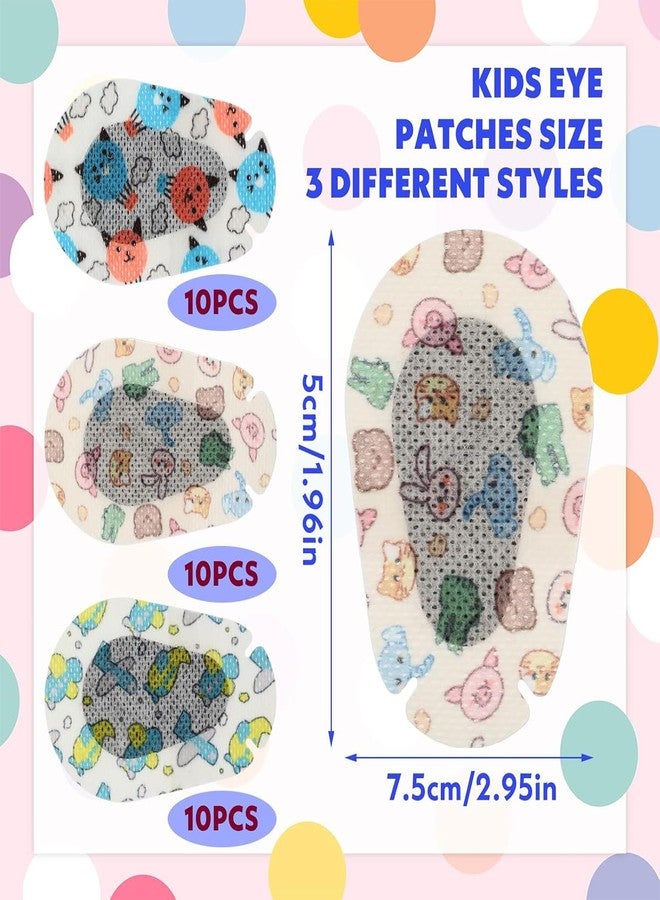 Vihaanta 30PCS Eyepatch for Kids, Adhesive Eye Patches for Kids Boys,Cartoon Design Kids Eye Patches Light Blocking 3 Styles Eyepatch Lazy Eye One-Off Fun Cute Designs for Boys Girls - Image 2
