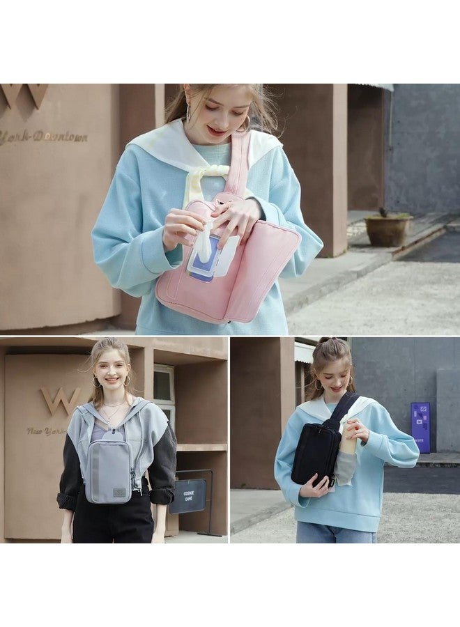 MYHOZEE Crossbody Sling Bags for Women Men 2 in 1 Diaper Bag Backpack Purse with Wipes Pouch and Water Bottle Pocket Nylon Cross Body Bag for Woman Large Front Chest Shoulder Bags Travel Everyday Bag - Image 2
