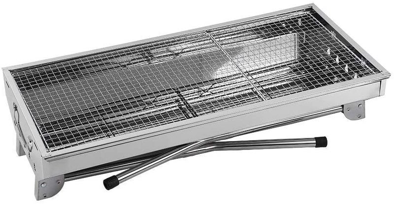 Delavala Portable Foldable 72Cm Stainless Steel Tandoor Charcoal Barbeque Bbq Grill Set With Charcoal Tray Top Cooking Grate For Home Garden Free Standing - Image 1