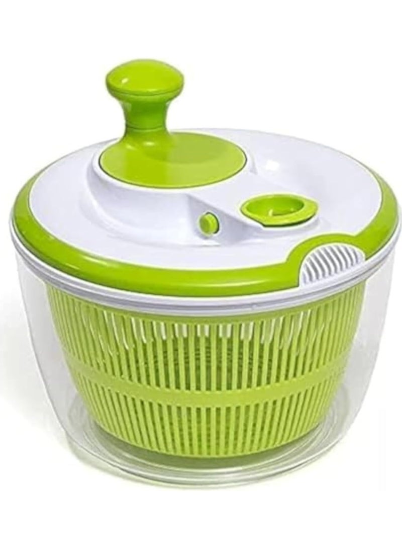 سلطانية تجفيف الخضار والسلطة – أداة دوارة عملية لغسل وتجفيف الخس والخضروات بسرعة – وعاء مطبخ متعدد الاستخدامات بغطاء سهل التشغيل - متعدد الالوان - Image 1