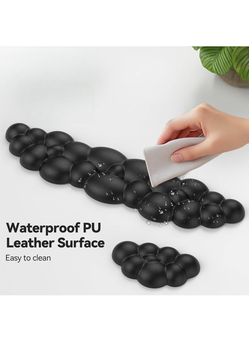Rock Pow Keyboard Wrist Rest Set Cute Cloud Shape Wrist Rest Support for Mouse Keyboard Computer Elbow Pad Arm Rest Mouse Wrist Cushion Ergonomic Design for Typing Comfortably - Image 5