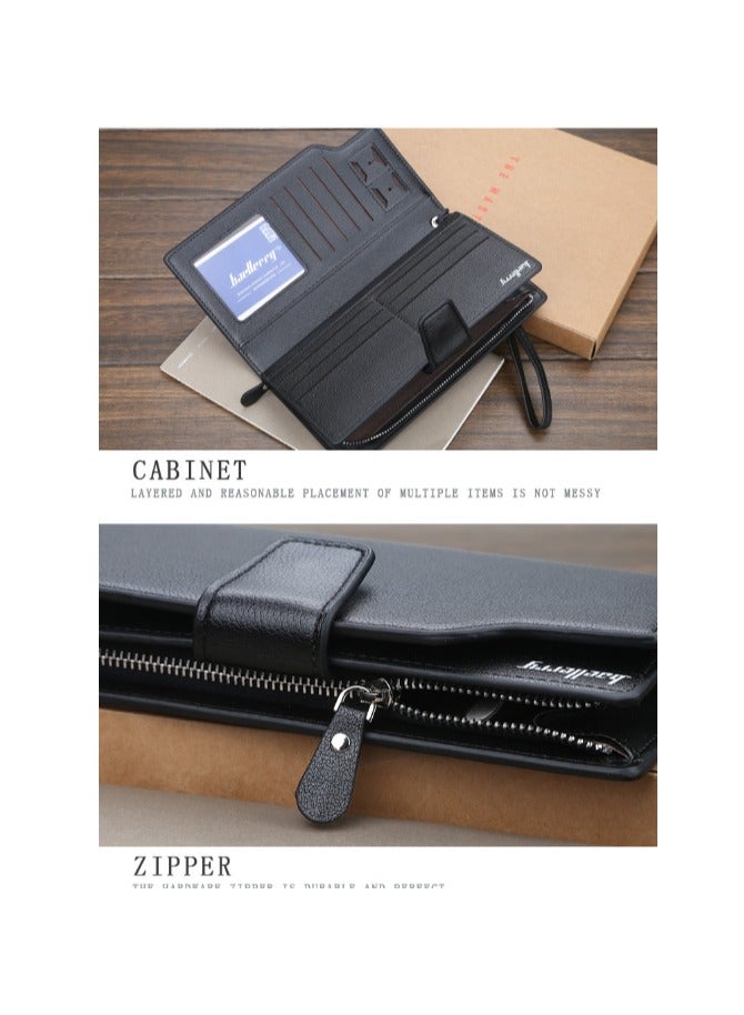 Baellery Business men's clutch wallet - black - Image 5